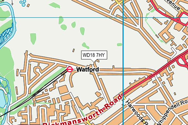 WD18 7HY map - OS VectorMap District (Ordnance Survey) WD18 7HY map - OS VectorMap District (Ordnance Survey)