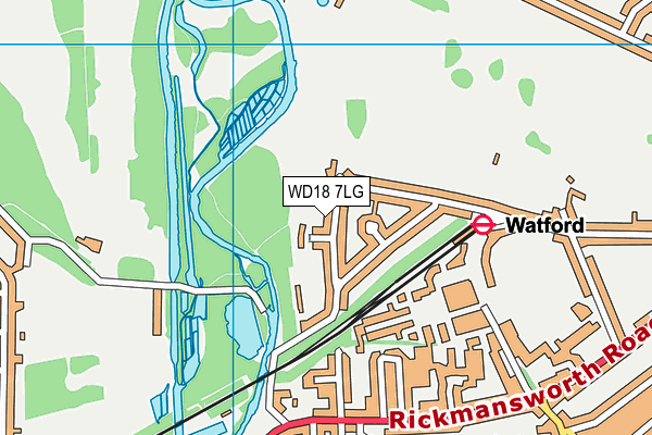 WD18 7LG map - OS VectorMap District (Ordnance Survey) WD18 7LG map - OS VectorMap District (Ordnance Survey)