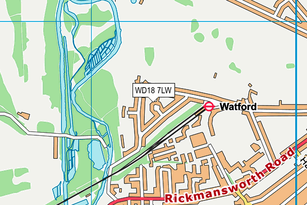 WD18 7LW map - OS VectorMap District (Ordnance Survey) WD18 7LW map - OS VectorMap District (Ordnance Survey)