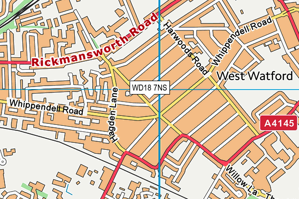 WD18 7NS map - OS VectorMap District (Ordnance Survey) WD18 7NS map - OS VectorMap District (Ordnance Survey)