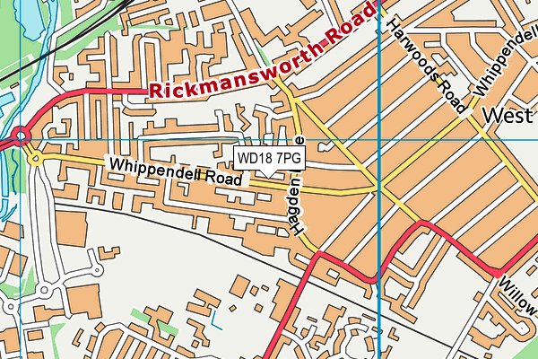 WD18 7PG map - OS VectorMap District (Ordnance Survey) WD18 7PG map - OS VectorMap District (Ordnance Survey)