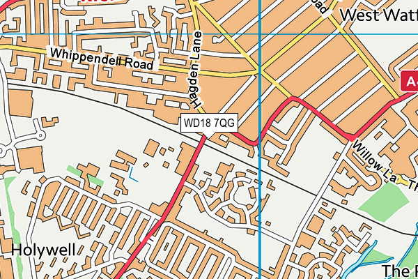 WD18 7QG map - OS VectorMap District (Ordnance Survey) WD18 7QG map - OS VectorMap District (Ordnance Survey)