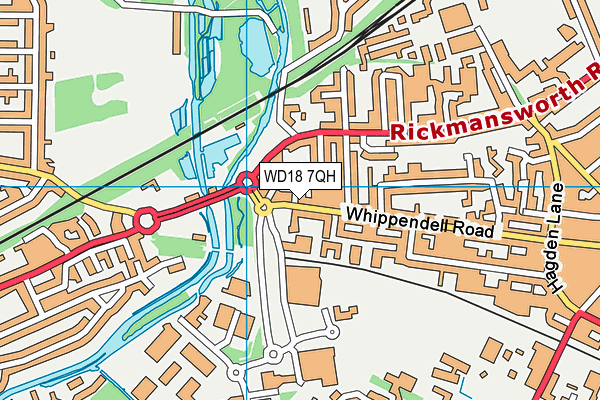 WD18 7QH map - OS VectorMap District (Ordnance Survey) WD18 7QH map - OS VectorMap District (Ordnance Survey)