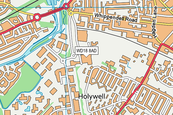 WD18 8AD map - OS VectorMap District (Ordnance Survey) WD18 8AD map - OS VectorMap District (Ordnance Survey)