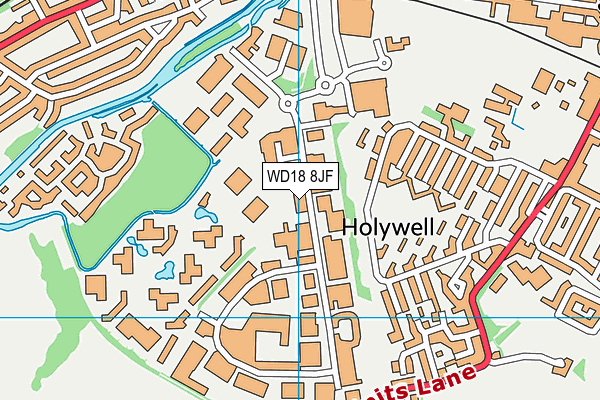 WD18 8JF map - OS VectorMap District (Ordnance Survey) WD18 8JF map - OS VectorMap District (Ordnance Survey)