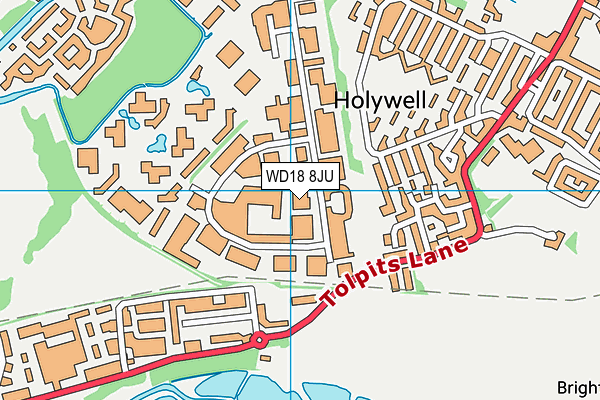 WD18 8JU map - OS VectorMap District (Ordnance Survey) WD18 8JU map - OS VectorMap District (Ordnance Survey)