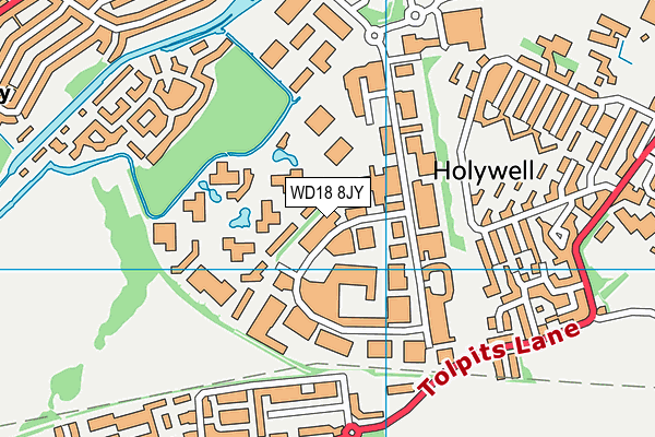 WD18 8JY map - OS VectorMap District (Ordnance Survey) WD18 8JY map - OS VectorMap District (Ordnance Survey)