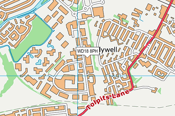 WD18 8PH map - OS VectorMap District (Ordnance Survey) WD18 8PH map - OS VectorMap District (Ordnance Survey)