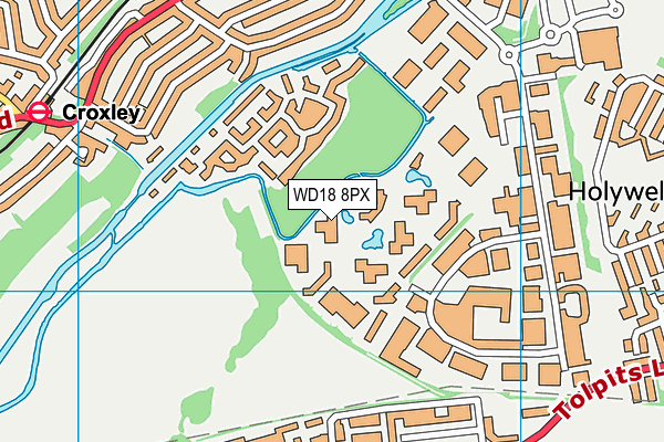 WD18 8PX map - OS VectorMap District (Ordnance Survey) WD18 8PX map - OS VectorMap District (Ordnance Survey)