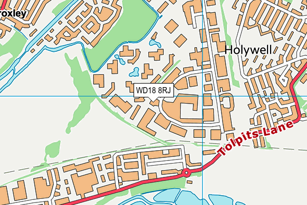 WD18 8RJ map - OS VectorMap District (Ordnance Survey) WD18 8RJ map - OS VectorMap District (Ordnance Survey)