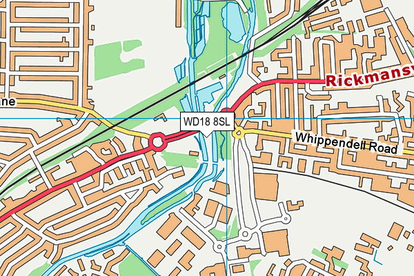 WD18 8SL map - OS VectorMap District (Ordnance Survey) WD18 8SL map - OS VectorMap District (Ordnance Survey)