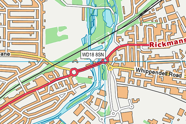 WD18 8SN map - OS VectorMap District (Ordnance Survey) WD18 8SN map - OS VectorMap District (Ordnance Survey)