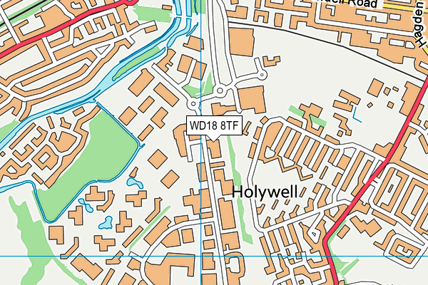 WD18 8TF map - OS VectorMap District (Ordnance Survey)