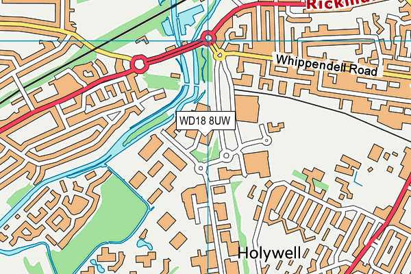 WD18 8UW map - OS VectorMap District (Ordnance Survey) WD18 8UW map - OS VectorMap District (Ordnance Survey)