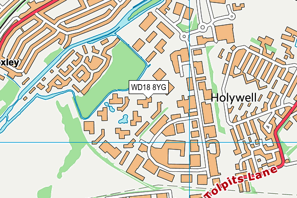 WD18 8YG map - OS VectorMap District (Ordnance Survey) WD18 8YG map - OS VectorMap District (Ordnance Survey)