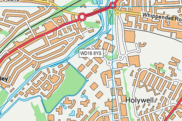WD18 8YS map - OS VectorMap District (Ordnance Survey) WD18 8YS map - OS VectorMap District (Ordnance Survey)