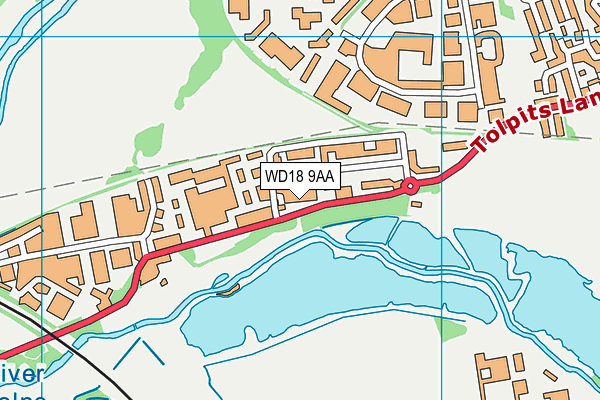 WD18 9AA map - OS VectorMap District (Ordnance Survey) WD18 9AA map - OS VectorMap District (Ordnance Survey)