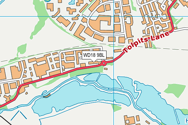 WD18 9BL map - OS VectorMap District (Ordnance Survey) WD18 9BL map - OS VectorMap District (Ordnance Survey)