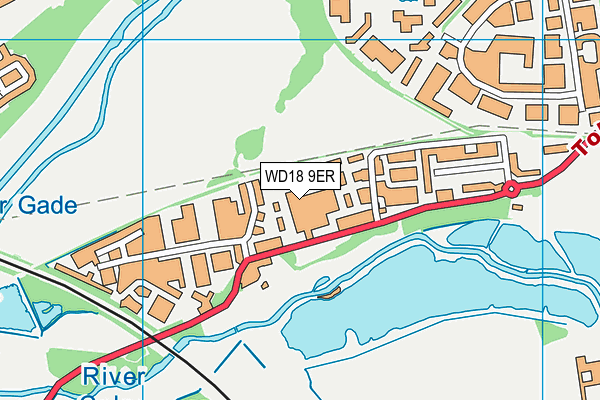 WD18 9ER map - OS VectorMap District (Ordnance Survey) WD18 9ER map - OS VectorMap District (Ordnance Survey)