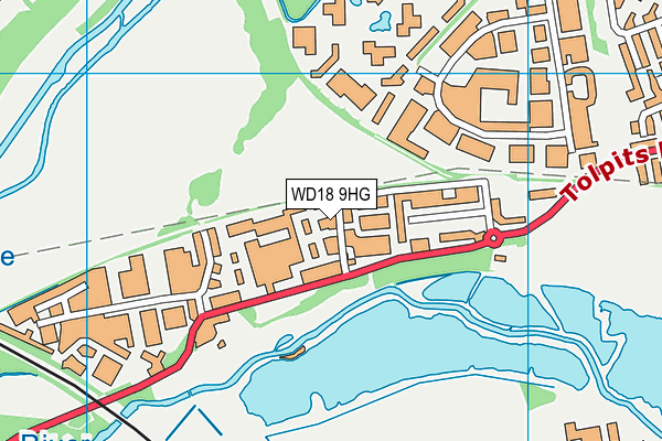 WD18 9HG map - OS VectorMap District (Ordnance Survey) WD18 9HG map - OS VectorMap District (Ordnance Survey)