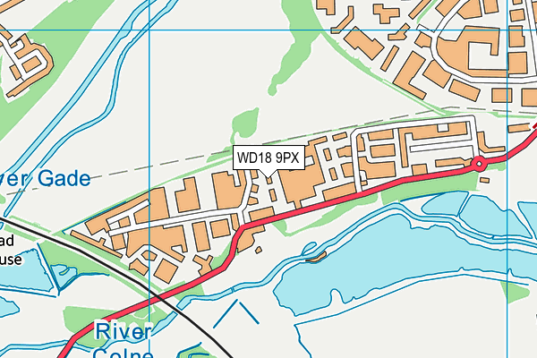 WD18 9PX map - OS VectorMap District (Ordnance Survey) WD18 9PX map - OS VectorMap District (Ordnance Survey)