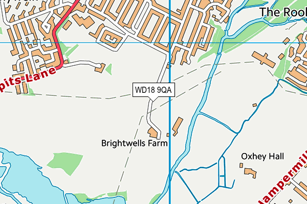 WD18 9QA map - OS VectorMap District (Ordnance Survey) WD18 9QA map - OS VectorMap District (Ordnance Survey)