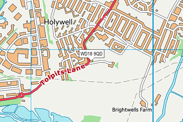 WD18 9QD map - OS VectorMap District (Ordnance Survey) WD18 9QD map - OS VectorMap District (Ordnance Survey)
