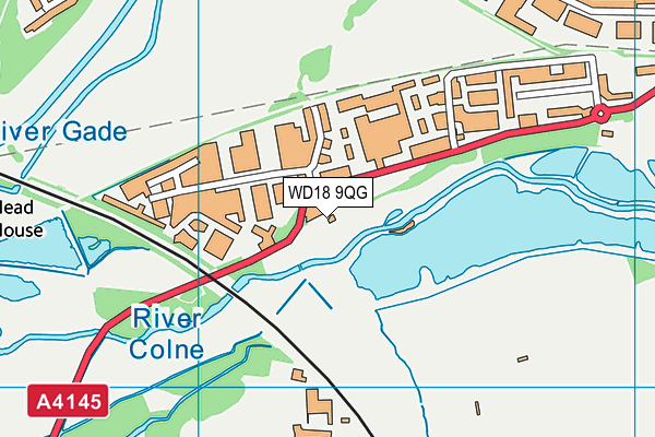WD18 9QG map - OS VectorMap District (Ordnance Survey) WD18 9QG map - OS VectorMap District (Ordnance Survey)