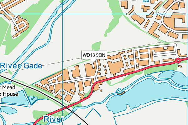 WD18 9QN map - OS VectorMap District (Ordnance Survey) WD18 9QN map - OS VectorMap District (Ordnance Survey)