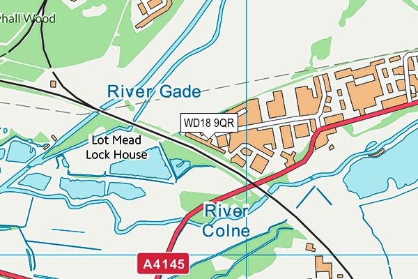WD18 9QR map - OS VectorMap District (Ordnance Survey)