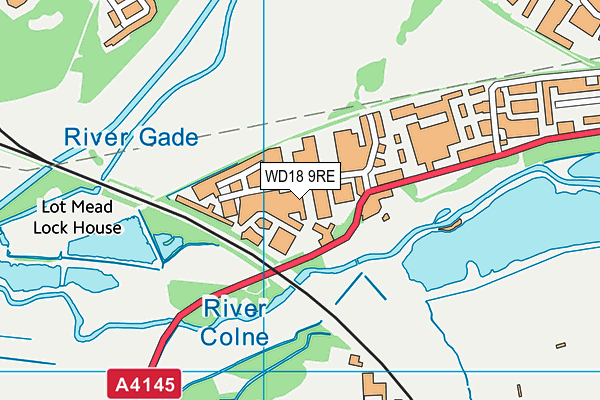 WD18 9RE map - OS VectorMap District (Ordnance Survey) WD18 9RE map - OS VectorMap District (Ordnance Survey)