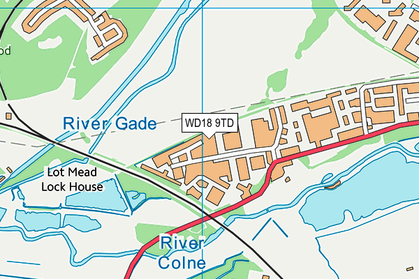 WD18 9TD map - OS VectorMap District (Ordnance Survey) WD18 9TD map - OS VectorMap District (Ordnance Survey)
