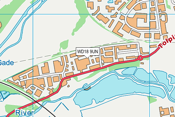 WD18 9UN map - OS VectorMap District (Ordnance Survey)