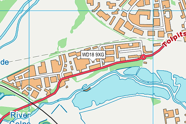 WD18 9XG map - OS VectorMap District (Ordnance Survey) WD18 9XG map - OS VectorMap District (Ordnance Survey)