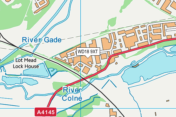 WD18 9XT map - OS VectorMap District (Ordnance Survey) WD18 9XT map - OS VectorMap District (Ordnance Survey)