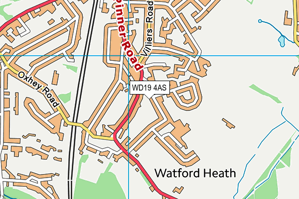 WD19 4AS map - OS VectorMap District (Ordnance Survey) WD19 4AS map - OS VectorMap District (Ordnance Survey)