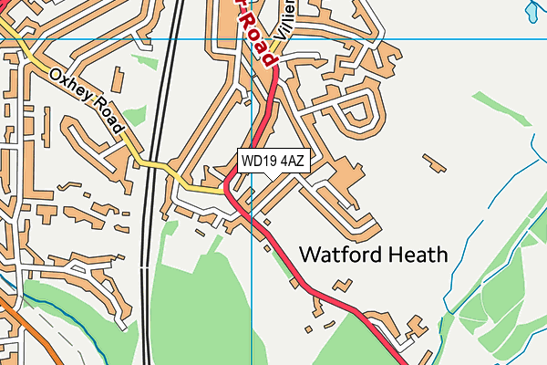 WD19 4AZ map - OS VectorMap District (Ordnance Survey) WD19 4AZ map - OS VectorMap District (Ordnance Survey)