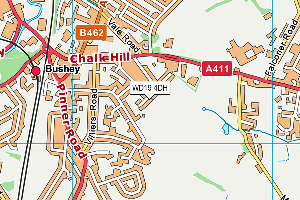 WD19 4DH map - OS VectorMap District (Ordnance Survey)