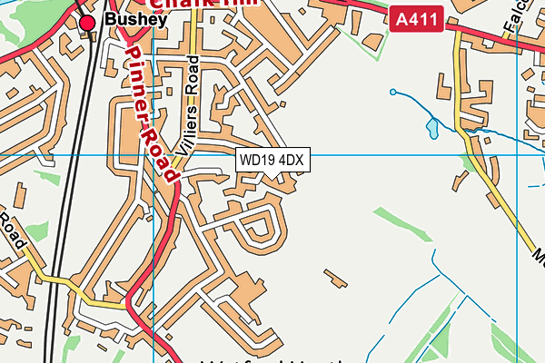 WD19 4DX map - OS VectorMap District (Ordnance Survey) WD19 4DX map - OS VectorMap District (Ordnance Survey)