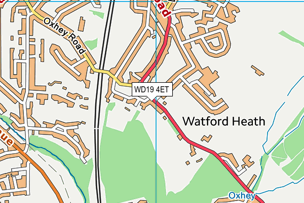 WD19 4ET map - OS VectorMap District (Ordnance Survey) WD19 4ET map - OS VectorMap District (Ordnance Survey)