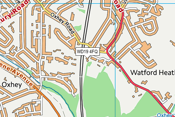 WD19 4FQ map - OS VectorMap District (Ordnance Survey) WD19 4FQ map - OS VectorMap District (Ordnance Survey)