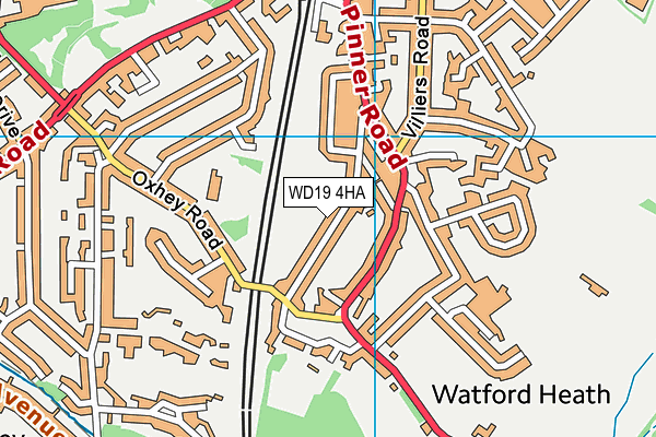 WD19 4HA map - OS VectorMap District (Ordnance Survey) WD19 4HA map - OS VectorMap District (Ordnance Survey)