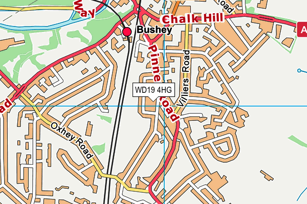 WD19 4HG map - OS VectorMap District (Ordnance Survey) WD19 4HG map - OS VectorMap District (Ordnance Survey)