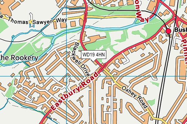 WD19 4HN map - OS VectorMap District (Ordnance Survey) WD19 4HN map - OS VectorMap District (Ordnance Survey)