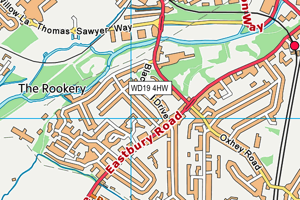 WD19 4HW map - OS VectorMap District (Ordnance Survey) WD19 4HW map - OS VectorMap District (Ordnance Survey)