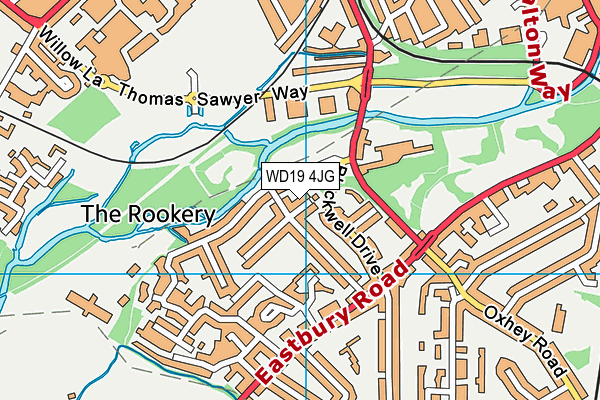 WD19 4JG map - OS VectorMap District (Ordnance Survey) WD19 4JG map - OS VectorMap District (Ordnance Survey)