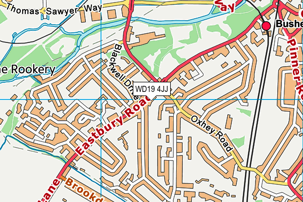 WD19 4JJ map - OS VectorMap District (Ordnance Survey) WD19 4JJ map - OS VectorMap District (Ordnance Survey)