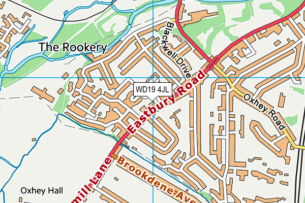 WD19 4JL map - OS VectorMap District (Ordnance Survey) WD19 4JL map - OS VectorMap District (Ordnance Survey)