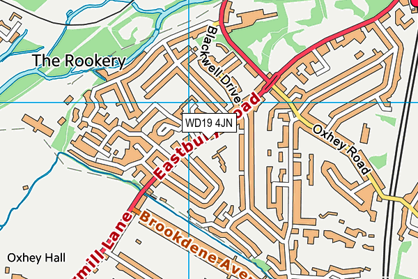 WD19 4JN map - OS VectorMap District (Ordnance Survey)