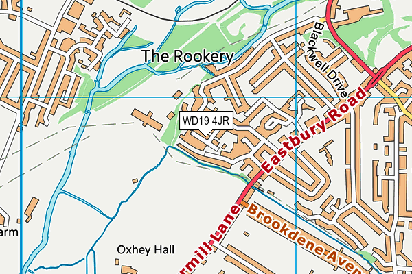 WD19 4JR map - OS VectorMap District (Ordnance Survey) WD19 4JR map - OS VectorMap District (Ordnance Survey)